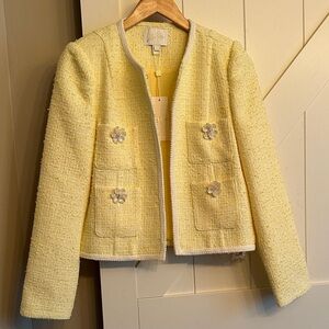 Elegant Yellow Lilly Pulitzer boucle Jacket